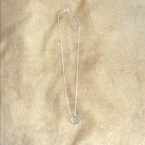 Avon sterling silver marcasite circle necklace